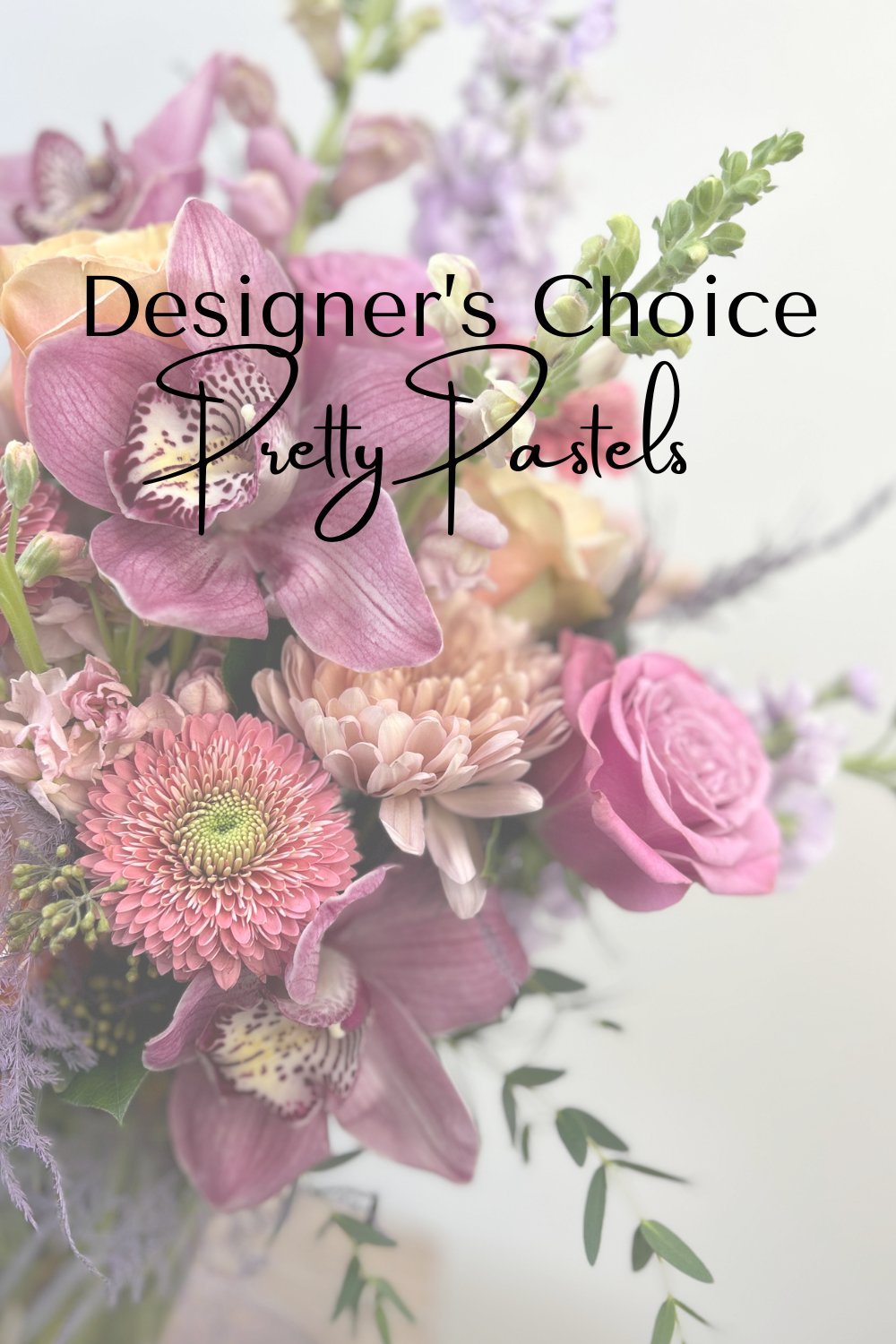 designer's choice of pastel flower bouquet