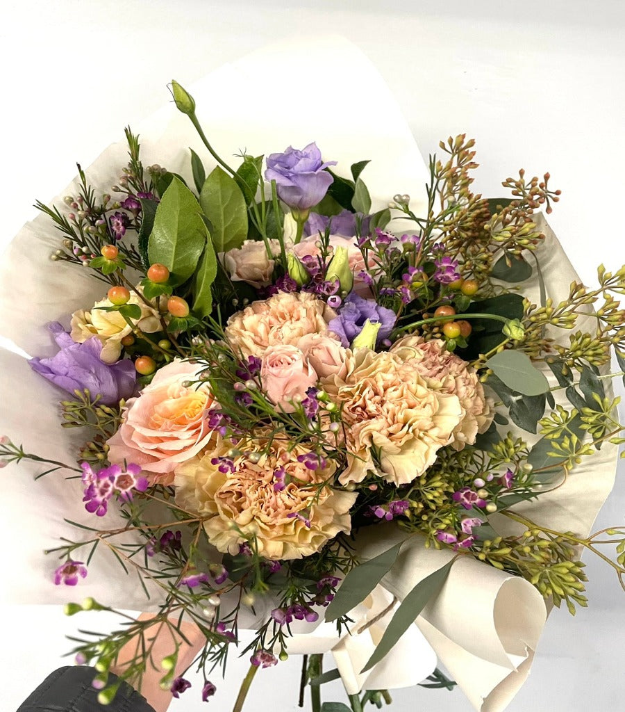 Mixed Blume Wrapped Bouquet