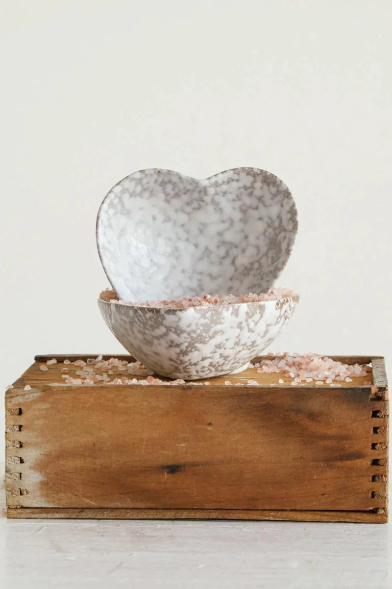 Stoneware Heart Dish